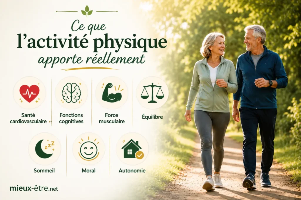 L'activité physique après 60 ans se construit surtout avec des choix simples et répétés