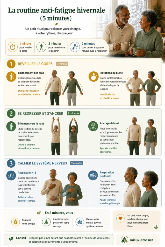 La routine anti-fatigue hivernale