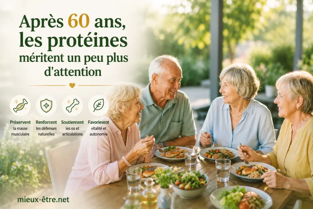 Pour bien manger après 60 ans, les protéines jouent un rôle central