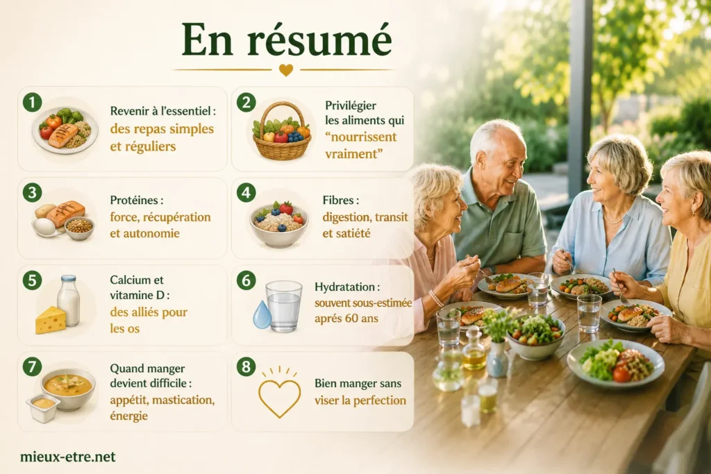 Bien manger après 60 ans. une question de choix et de petites habitudes