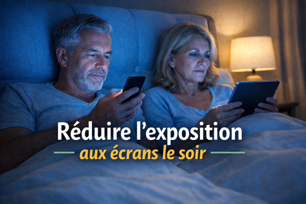 Pour améliorer son sommeil après 60 ans, il est important de réduire l’exposition aux écrans le soir