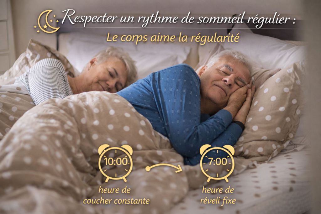 Respecter un rythme de sommeil régulier pour améliorer son sommeil après 60 ans