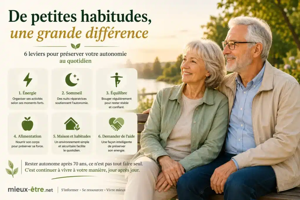 Pour votre autonomie après 70 ans, de petites habitudes font un grande différence