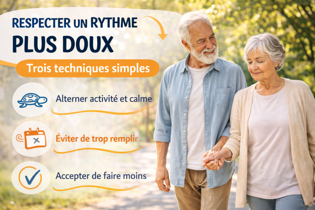 Respecter un rythme plus doux pour son bien-être mental après 70 ans
