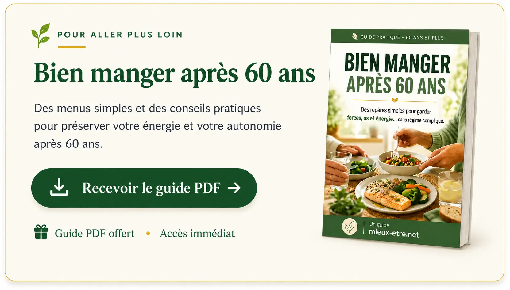 Bien manger après 60 ans, des menus, des conseils simples et pratiques