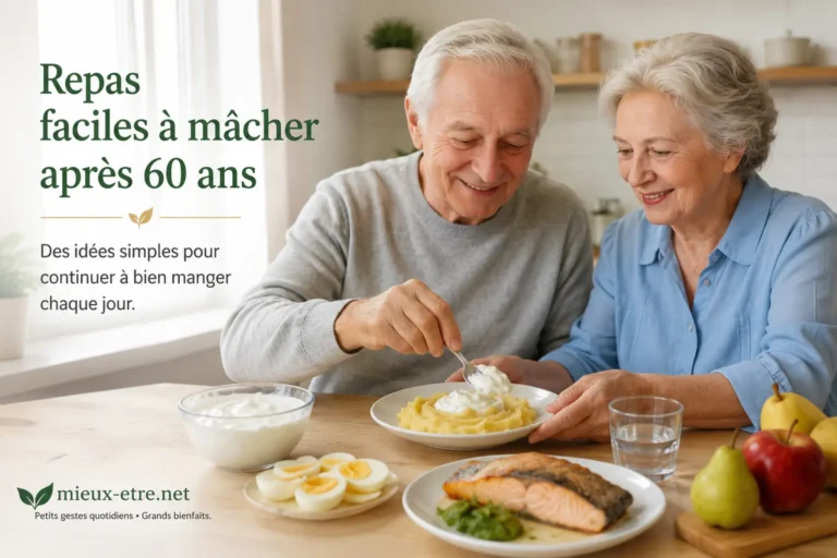 Repas faciles à mâcher après 60 ans: idées simples pour bien manger