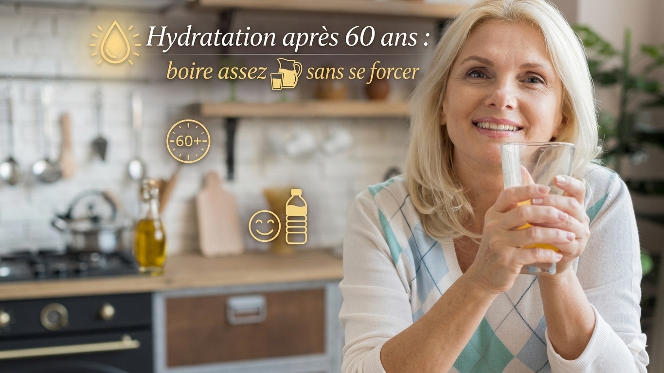 Hydratation après 60 ans : boire assez sans se forcer