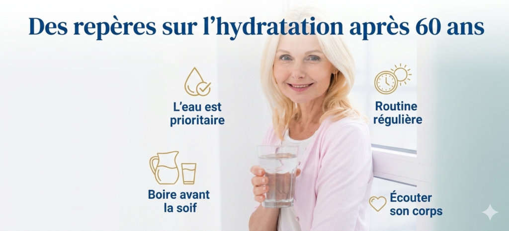 Repères sur l'hydratation après 60 ans