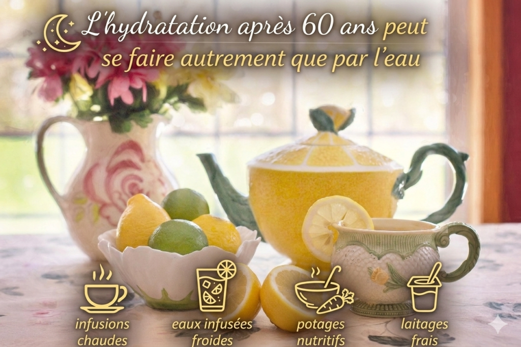 L'hydratation après 60 ans peut se faire autrement que par l'eau