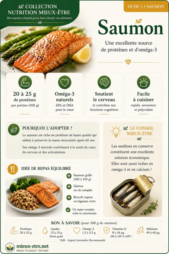 Les poissons apportent des protéines de grande qualité