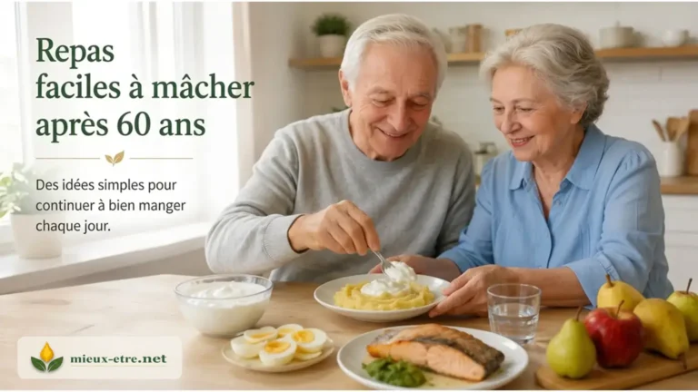 Repas faciles à mâcher après 60 ans: idées simples pour bien manger