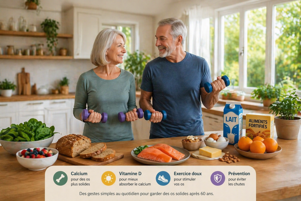 Renforcer ses os après 60 ans : guide simple et naturel