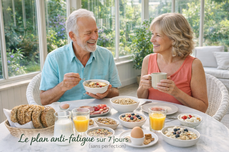 Nutrition énergie après 60 ans : plan anti-fatigue au quotidien (7 jours)