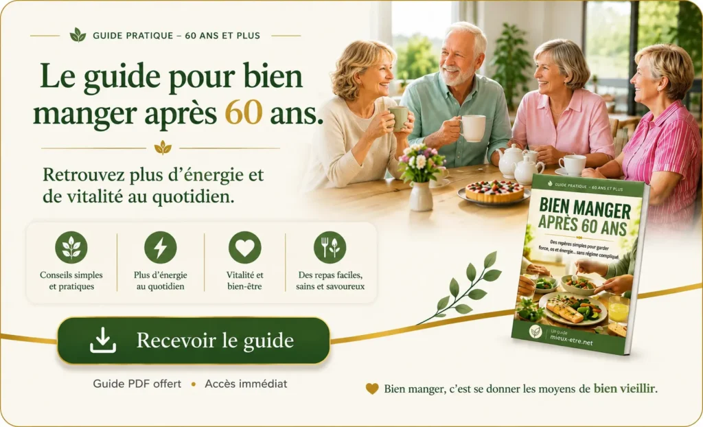 Le guide pour mieux manger après 60 ans – Gratuit et concret