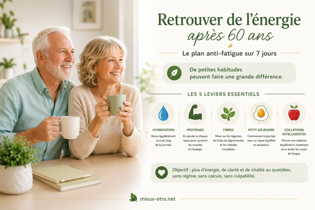 De petites habitudes peuvent faire une grande différence pour retrouver de l'énergie après 60 ans