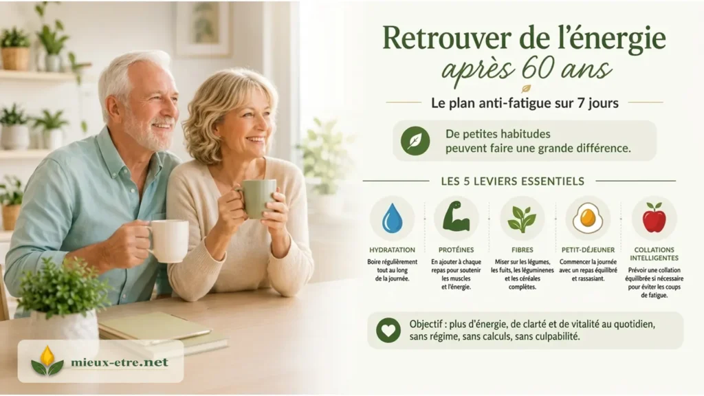 Retrouver de l'énergie après 60 ans avec le plan anti-fatigue 7 jours