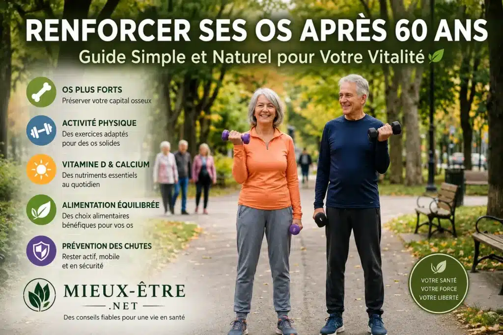 Renforcer ses os après 60 ans : guide simple et naturel