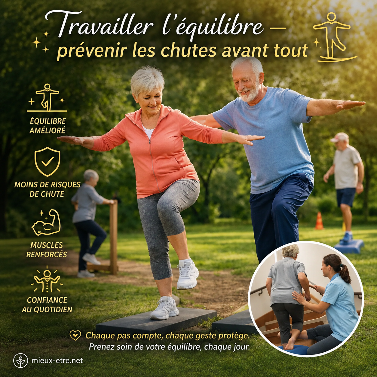 Comment renforcer ses os après 60 ans en travaillant son équilibre