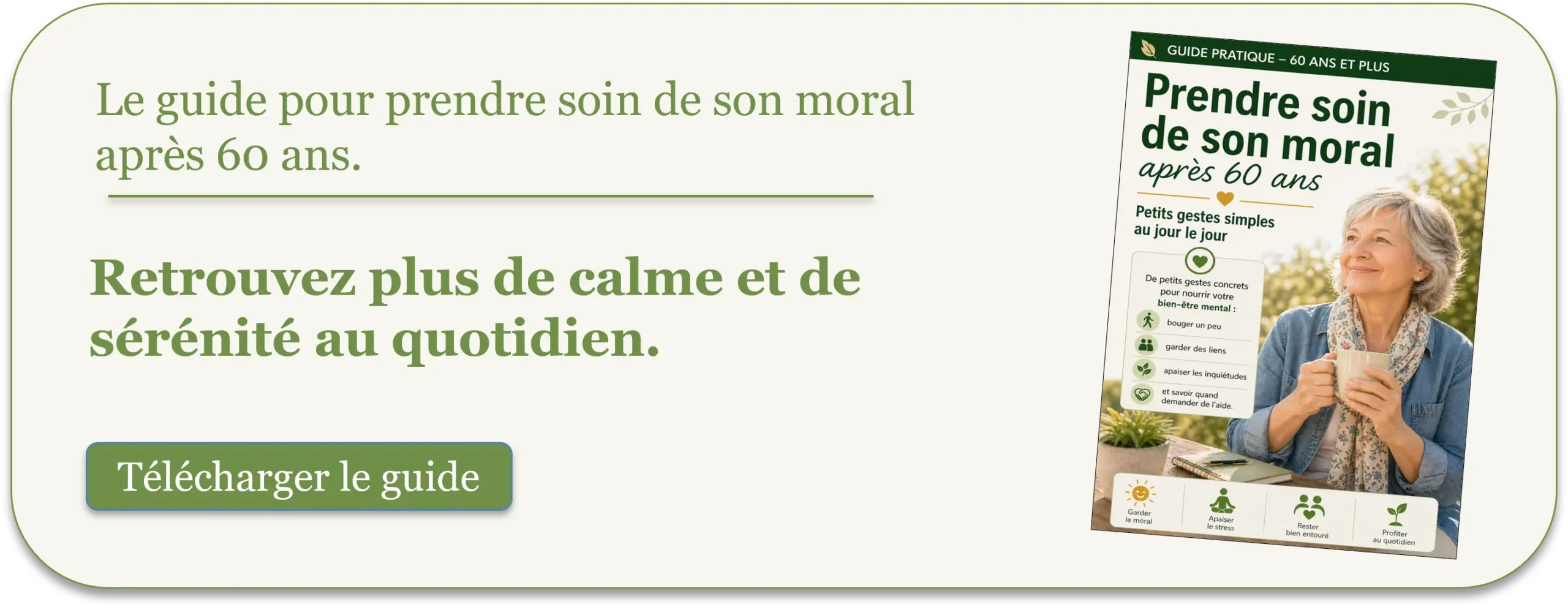 Le guide pour prendre soin de son moral après 60 ans