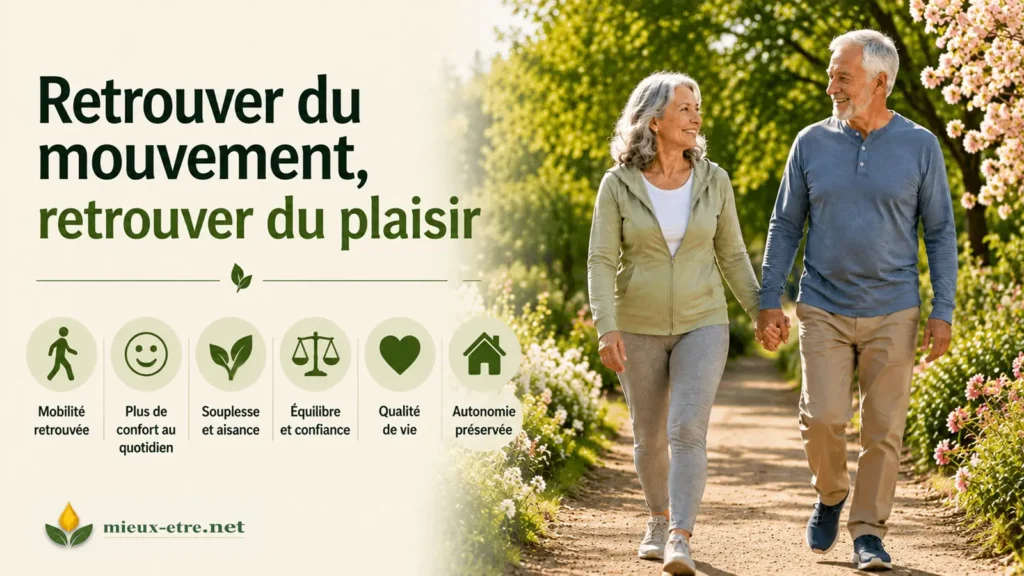 Senior marchant pour préserver la mobilité malgré des douleurs articulaires après 60 ans