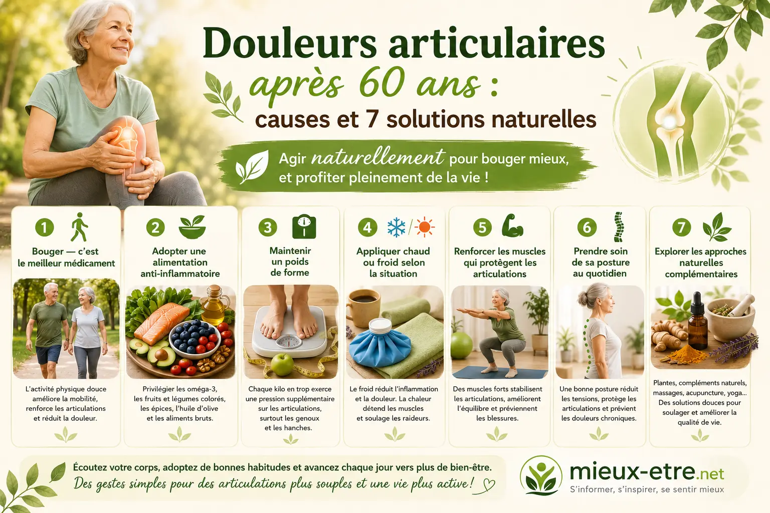 Douleurs articulaires après 60 ans : causes et 7 solutions naturelles