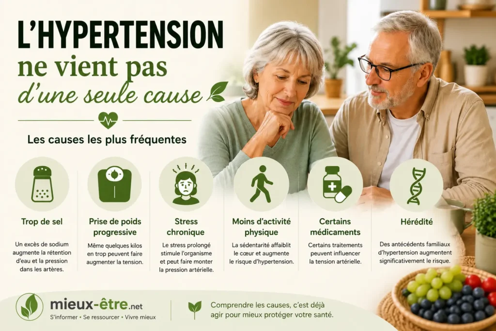 Contrôler sa tension artérielle après 60 ans, même si elle ne vient pas d'une seule cause