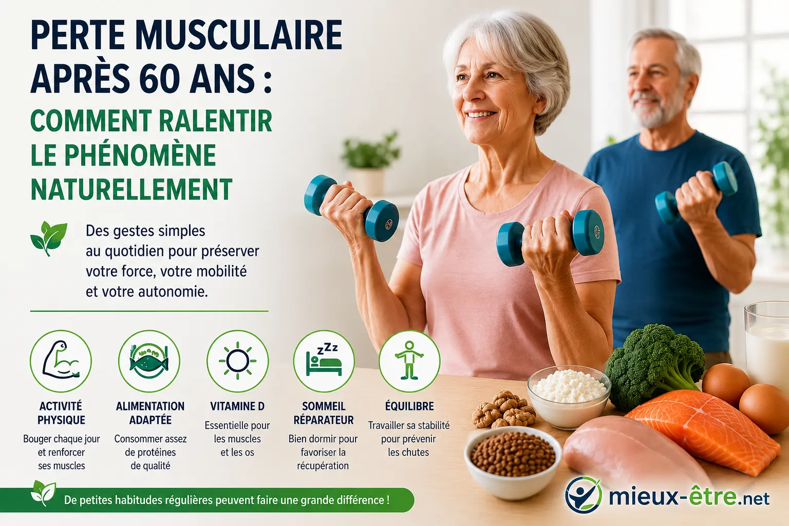 Perte musculaire après 60 ans : pourquoi cela arrive (et 8 solutions naturelles pour ralentir le phénomène)