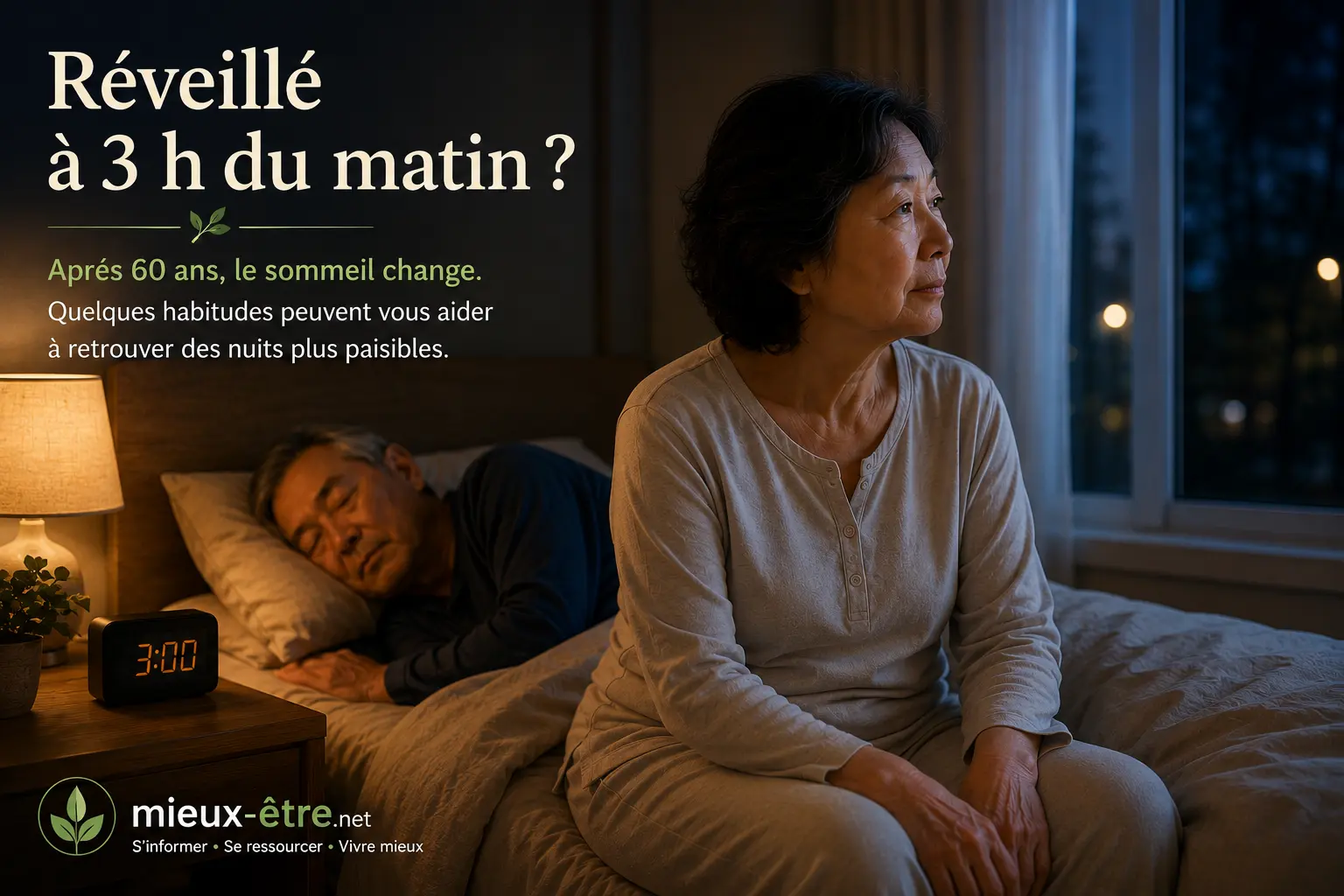 Pourquoi on se réveille souvent la nuit après 60 ans (et 5 erreurs à éviter)