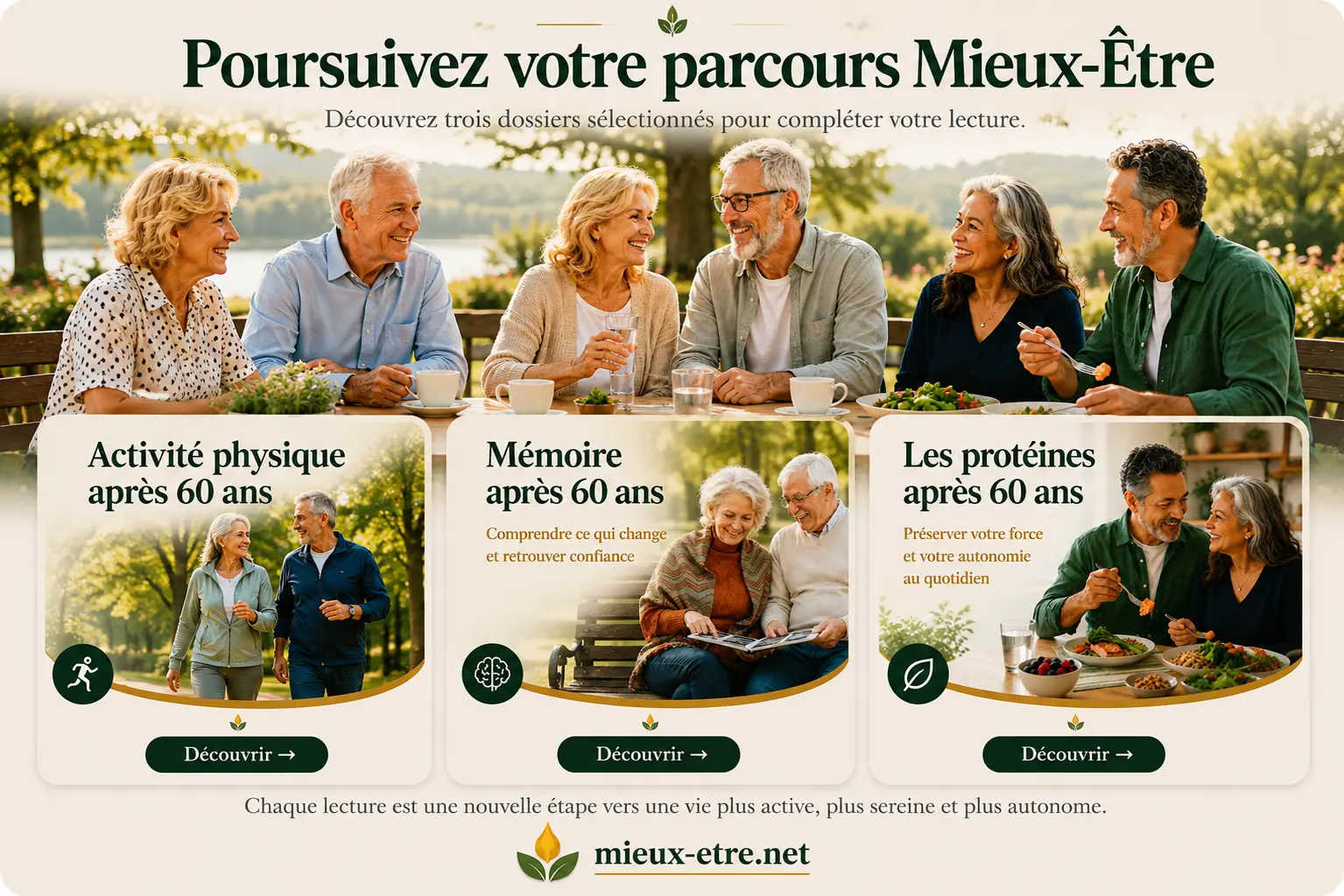 Poursuivez votre parcours Mieux-Être
