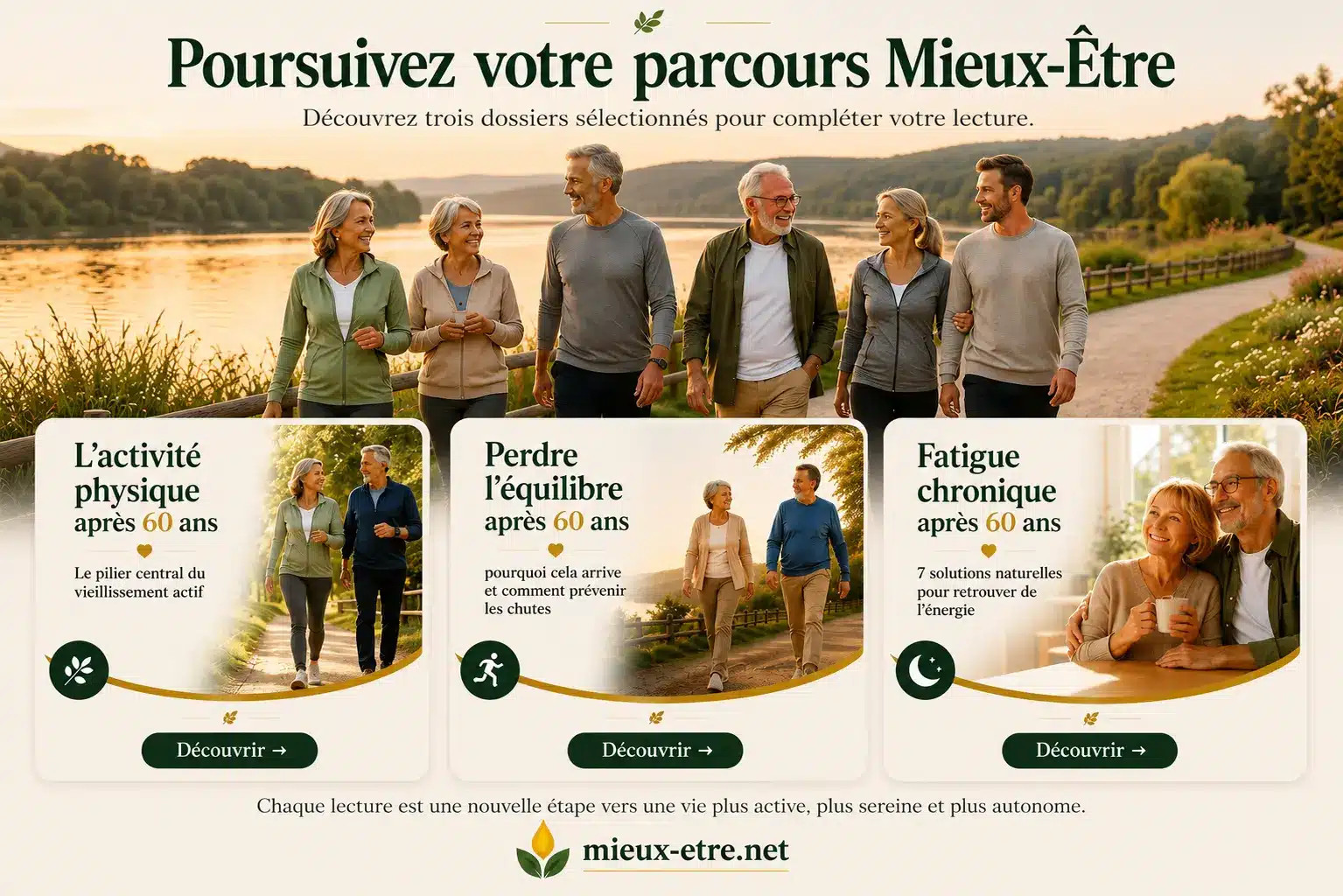 Poursuivez votre parcours Mieux-Être